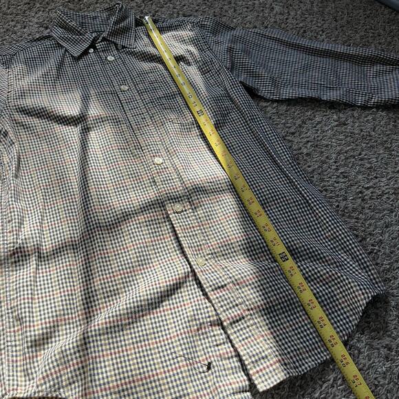 Orvis men's heavy flannel button down shirt with pockets sz Small Beige Brown - Picture 6 of 9